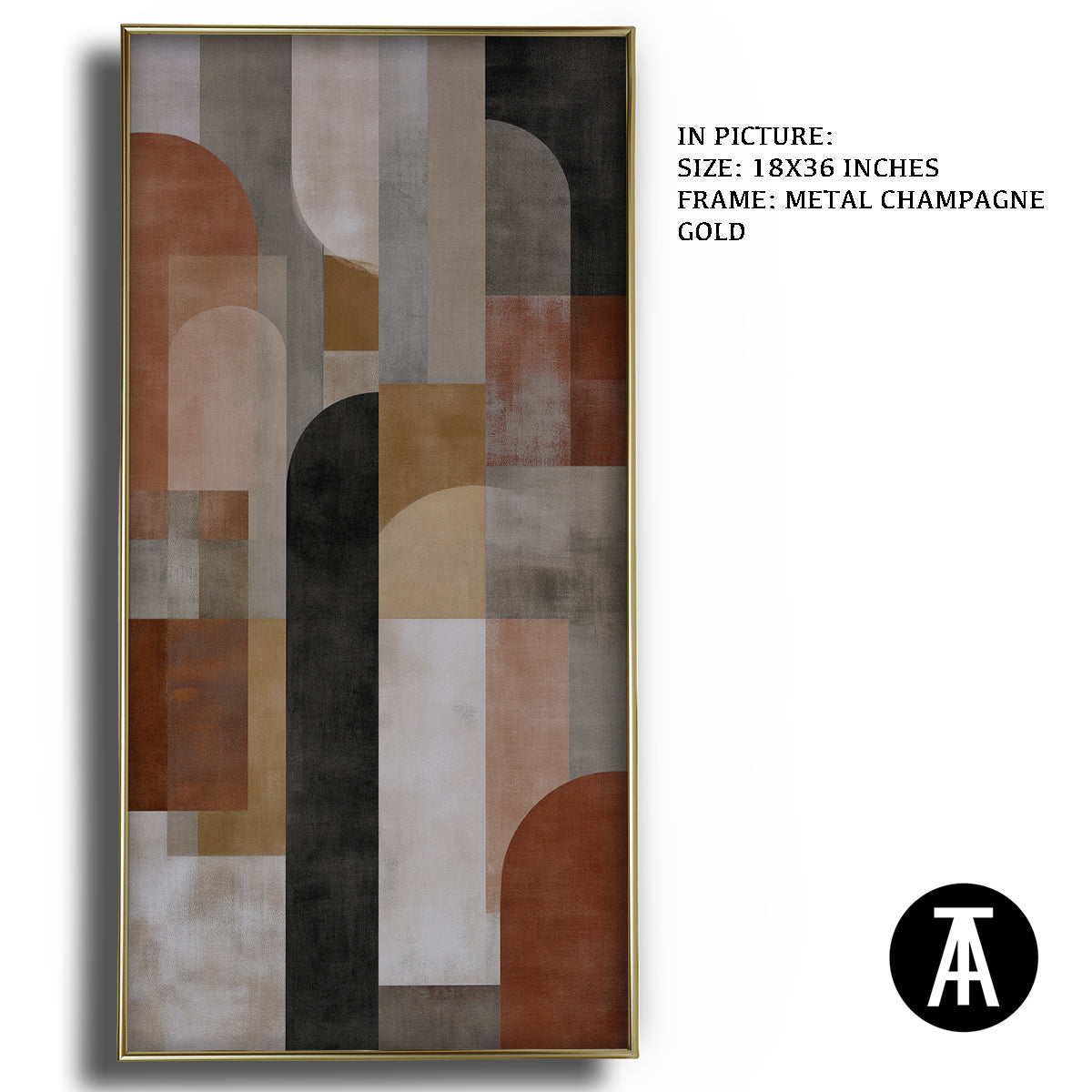 Artwork in Light Brown Frame