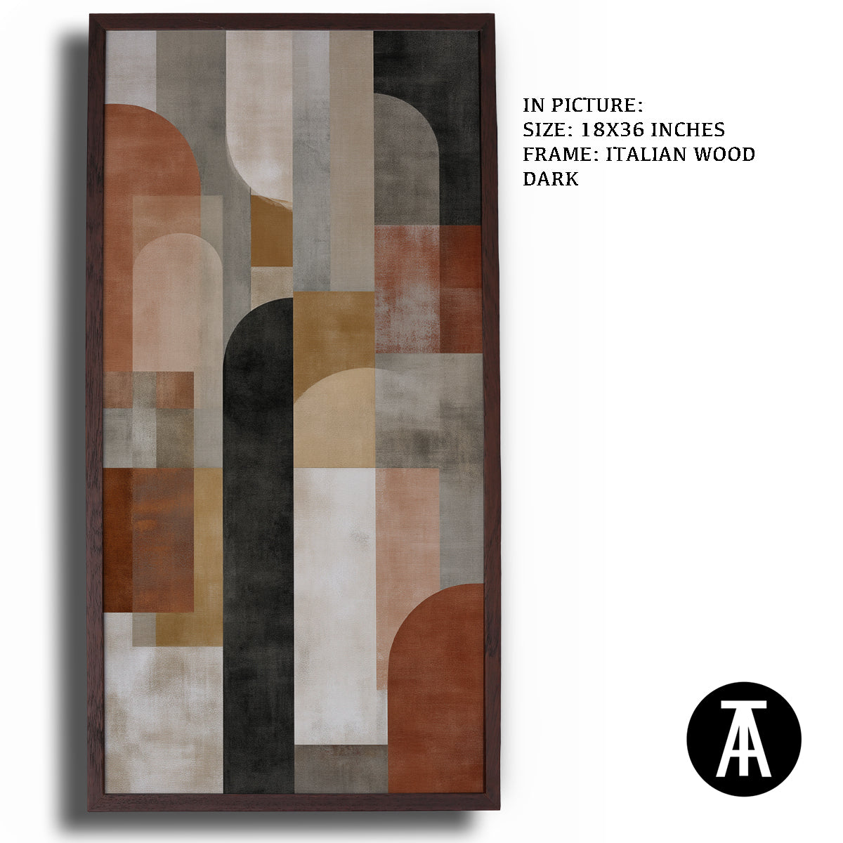 Artwork in Natural Wood Frame