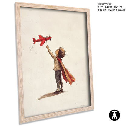 Artwork in Dark Brown Frame