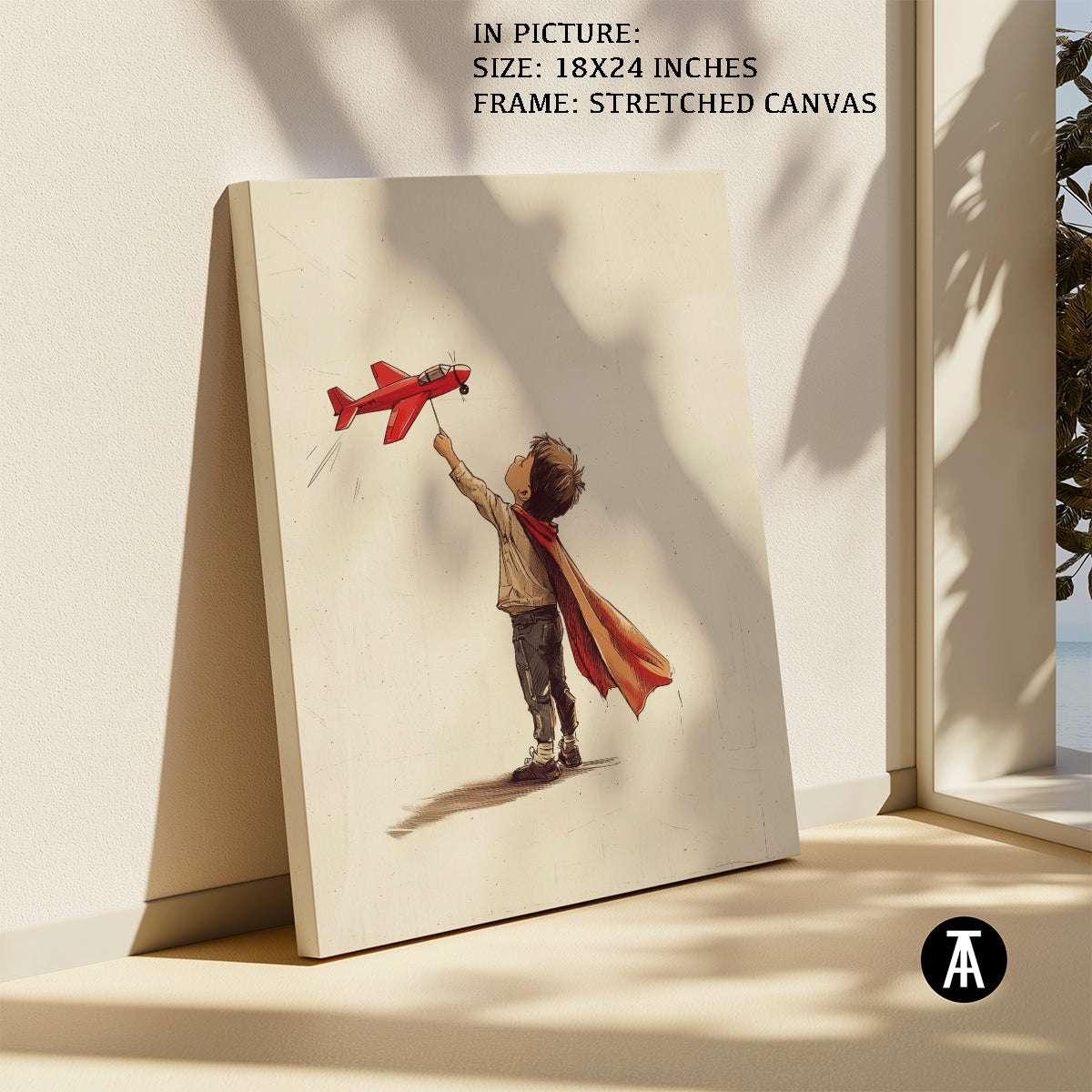 Artwork in Natural Wood Frame