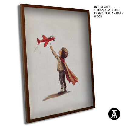 Artwork in Dark Wood Frame