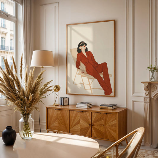 Minimalist Painting in a Lifestyle Setting