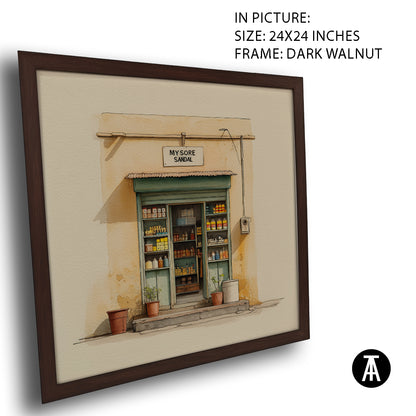 Artwork in Dark Walnut Frame