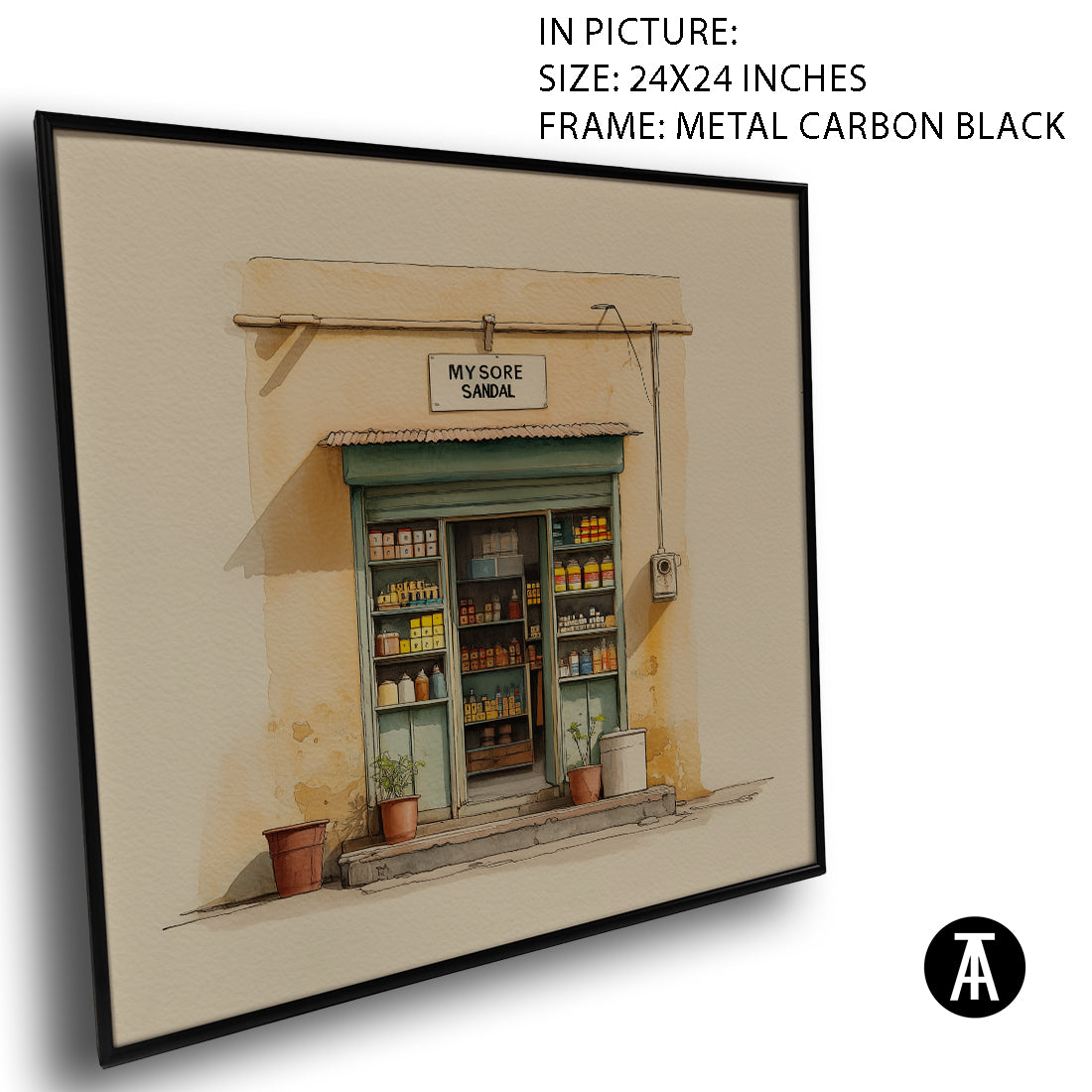 Artwork in Carbon Black Meta Frame