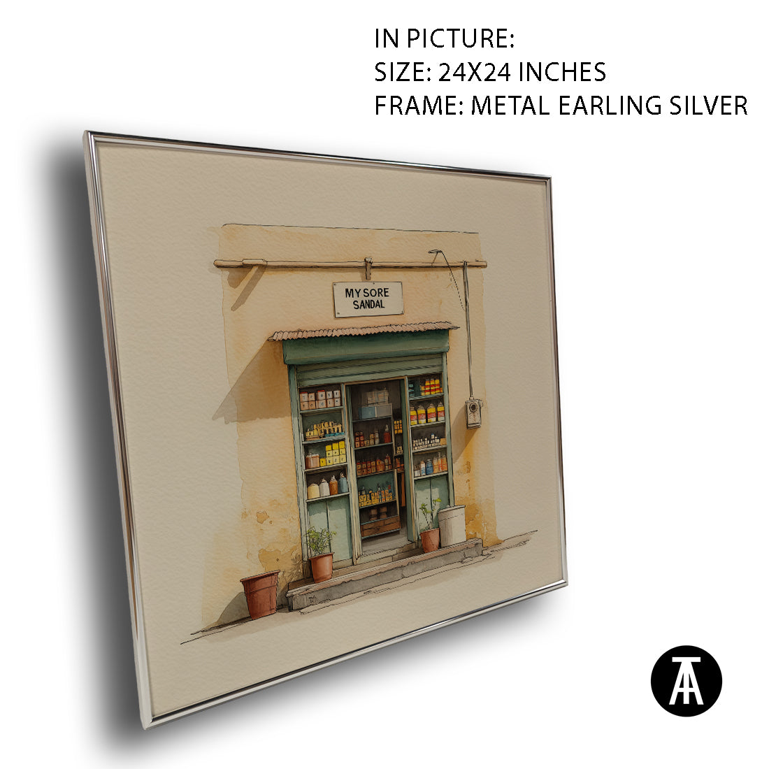 Artwork in Metal Earling Silver Frame