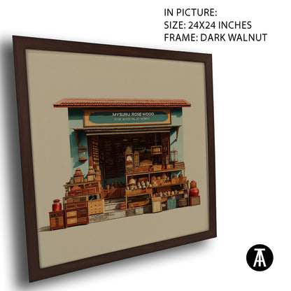 Artwork in Dark Walnut Frame