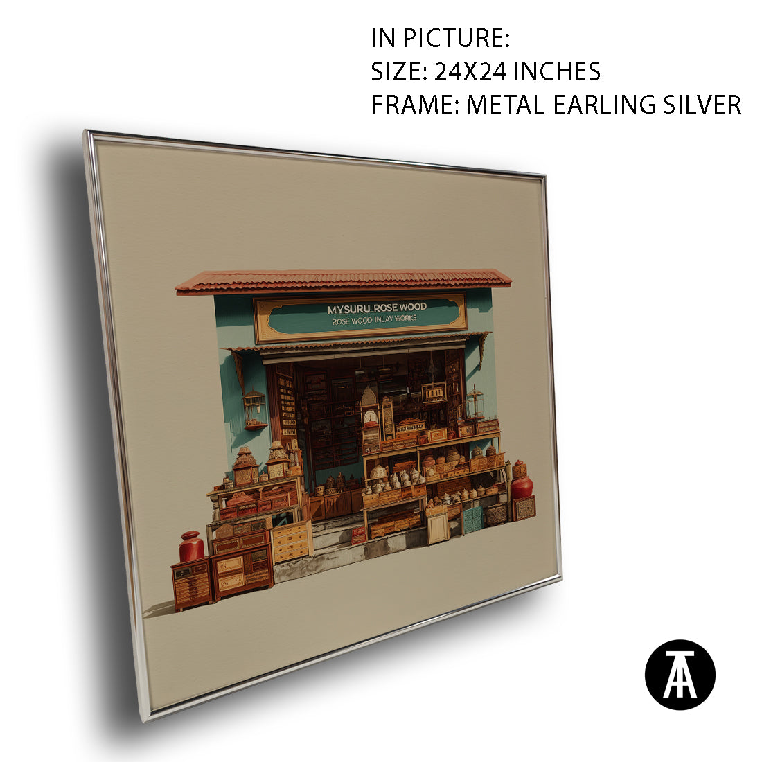 Artwork in Metal Earling Silver Frame