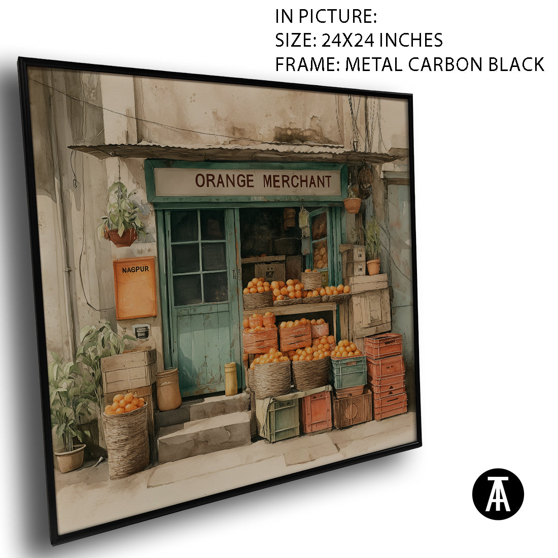Artwork in Carbon Black Meta Frame