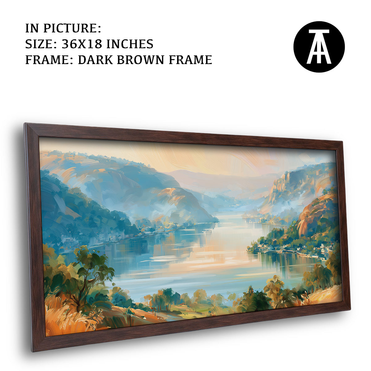 Artwork in Dark Brown Frame