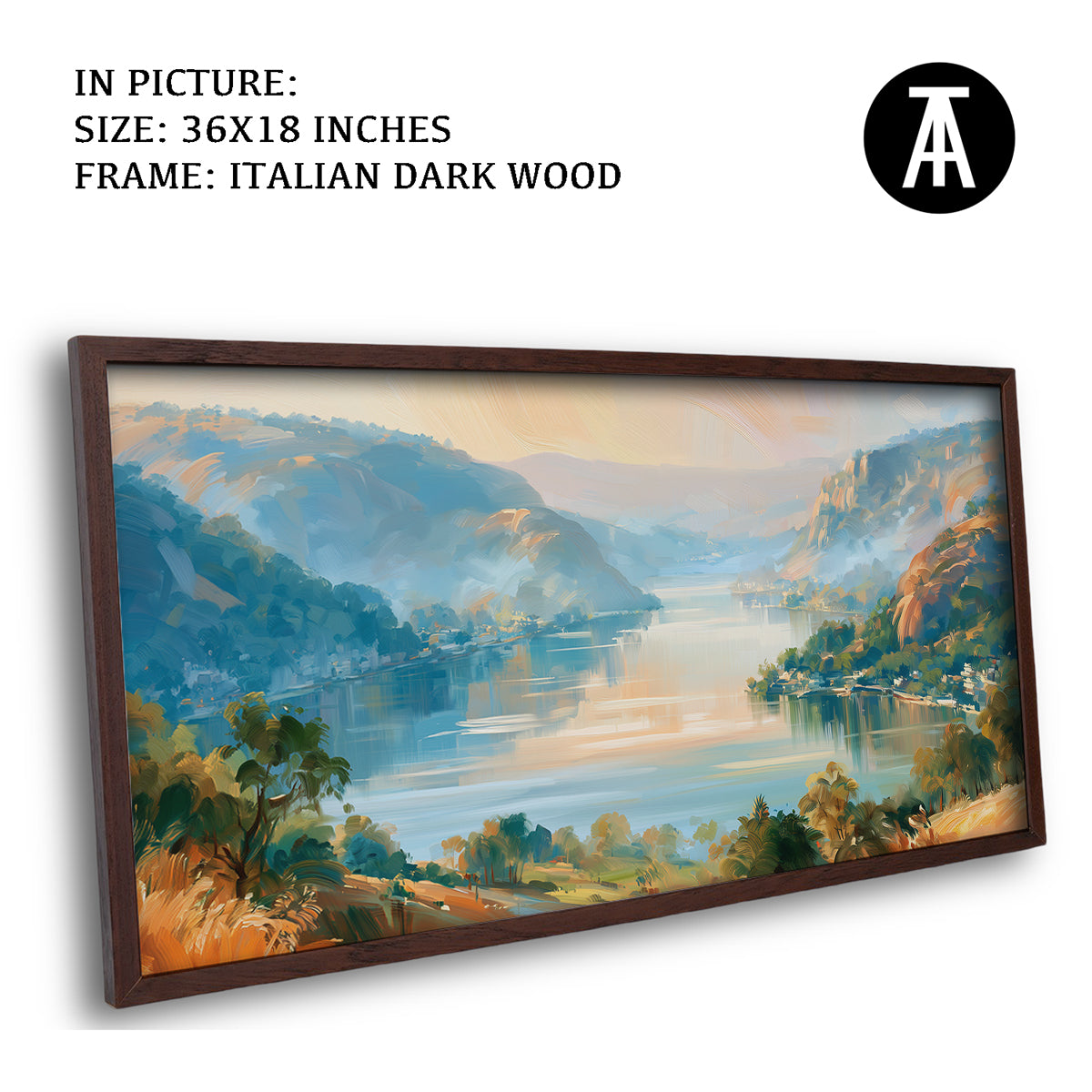 Artwork in Dark Wood Frame