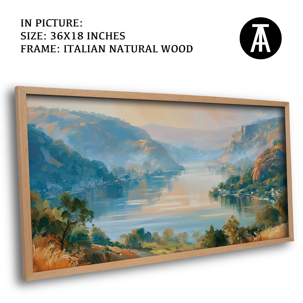 Artwork in Natural Wood Frame