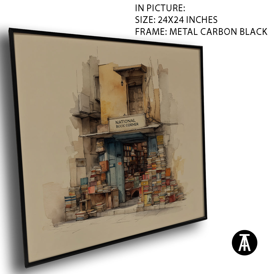 Artwork in Carbon Black Meta Frame