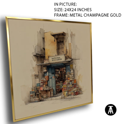 Artwork in Metal Champagne Gold Frame