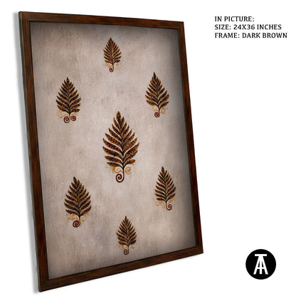 Artwork in Dark Brown Frame