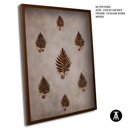 Artwork in Dark Wood Frame