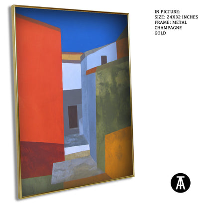 Artwork in Metal Champagne Gold Frame