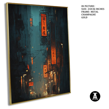 Artwork in Metal Champagne Gold Frame