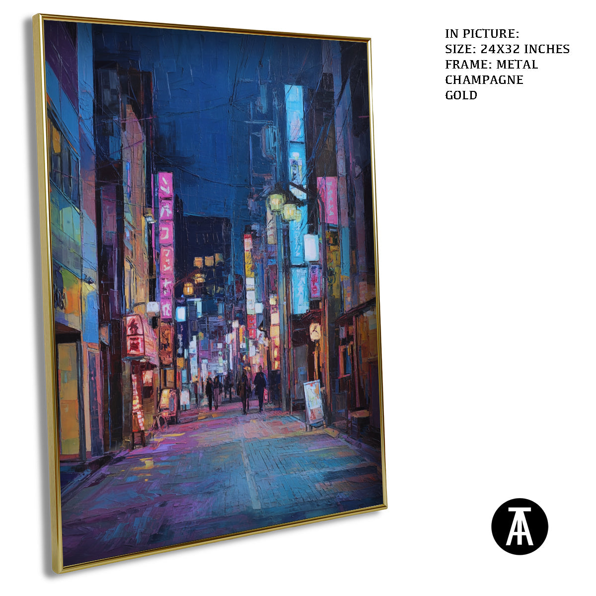 Artwork in Light Brown Frame