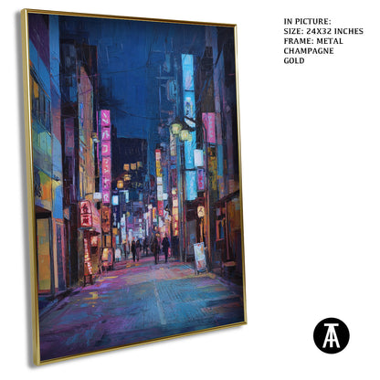 Artwork in Light Brown Frame