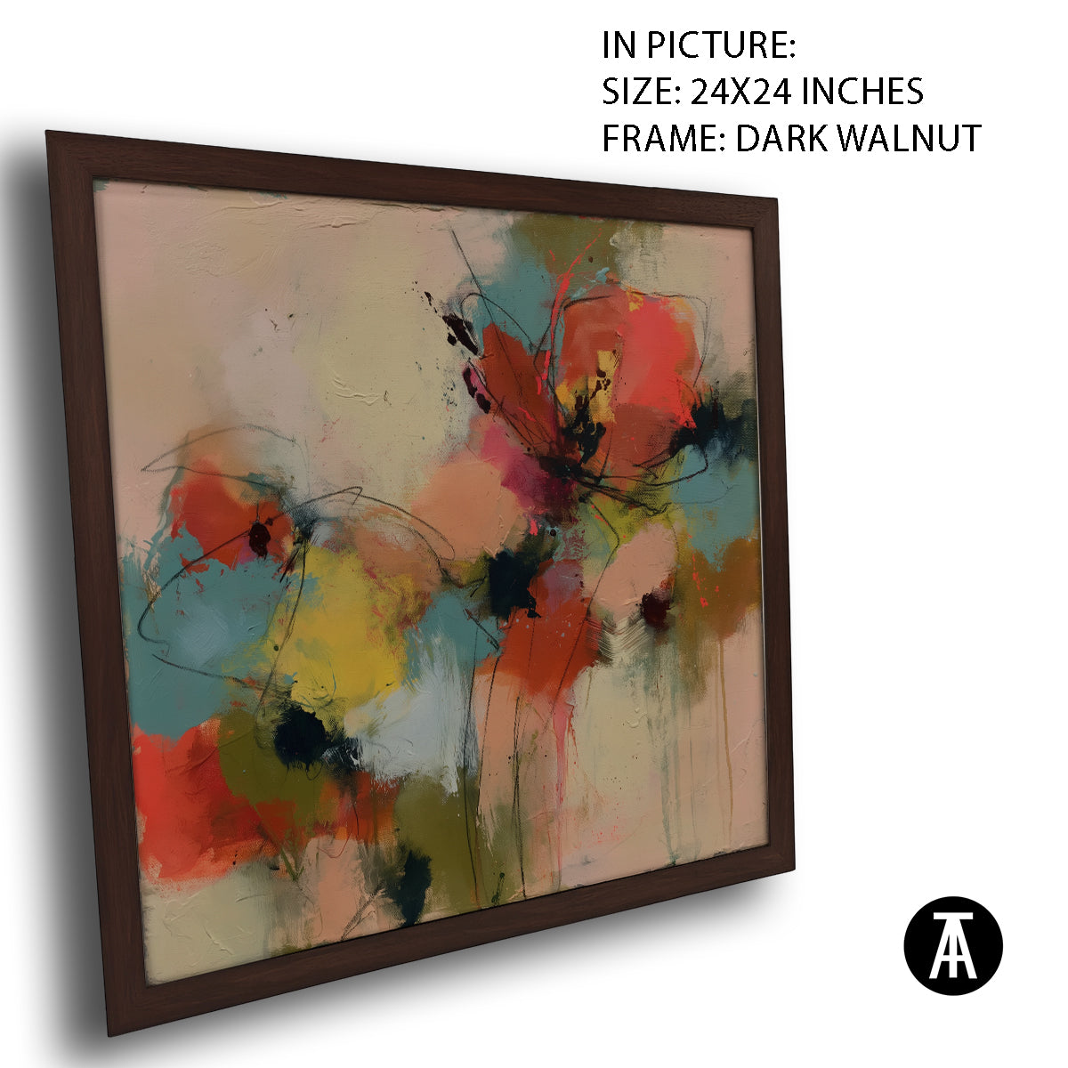 Artwork in Dark Walnut Frame