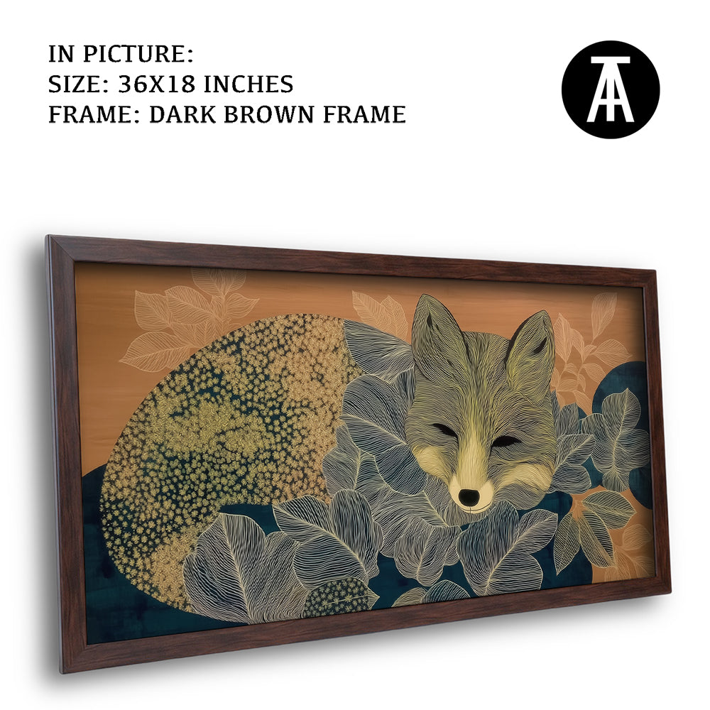 Artwork in Dark Brown Frame