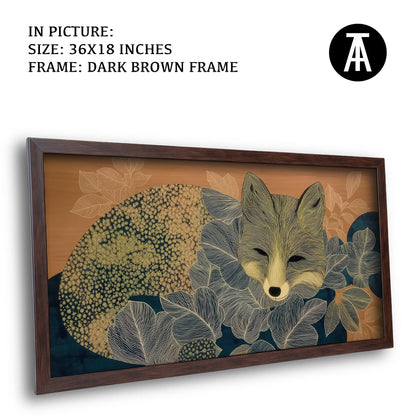 Artwork in Dark Brown Frame