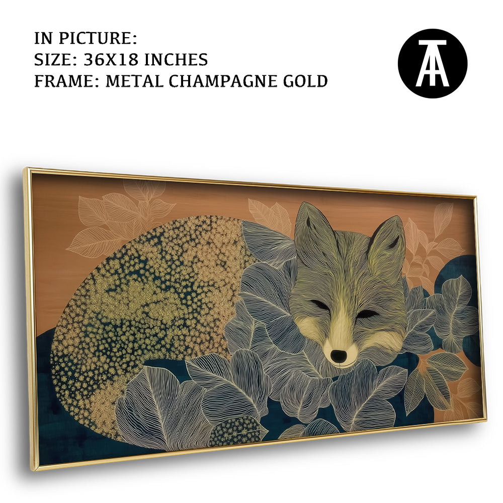 Artwork in Metal Champagne Gold Frame