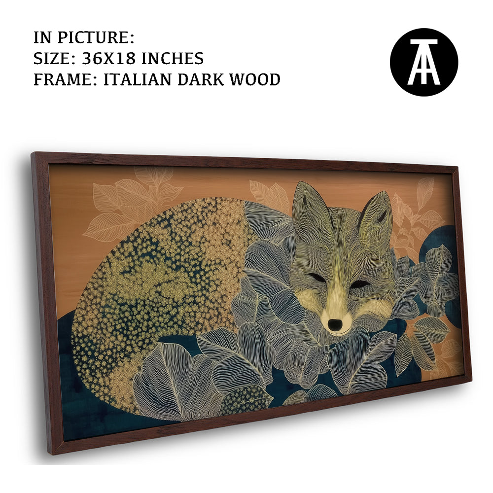 Artwork in Dark Wood Frame
