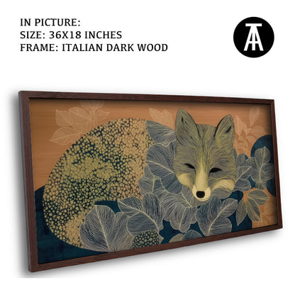 Artwork in Dark Wood Frame