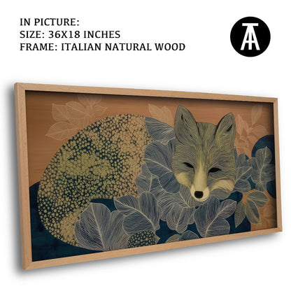 Artwork in Natural Wood Frame