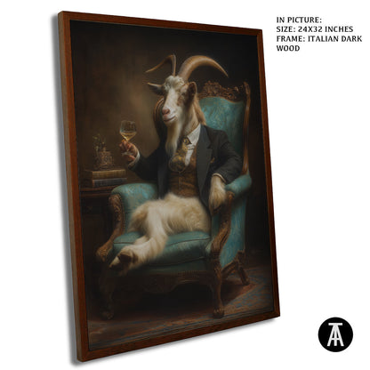 Artwork in Dark Wood Frame