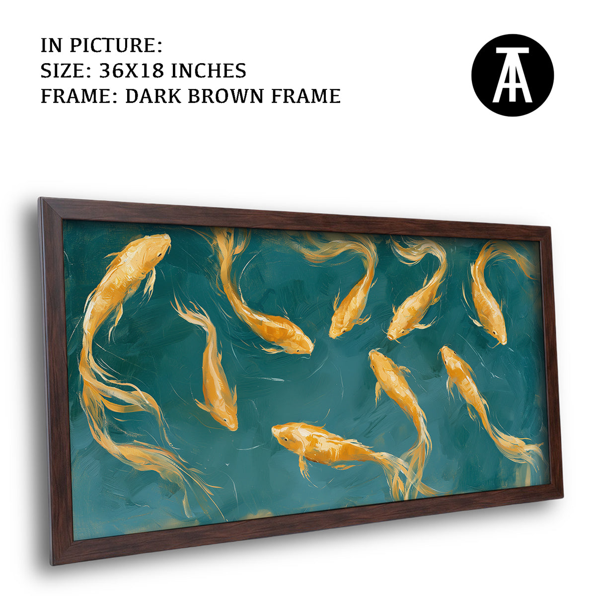 Artwork in Dark Brown Frame