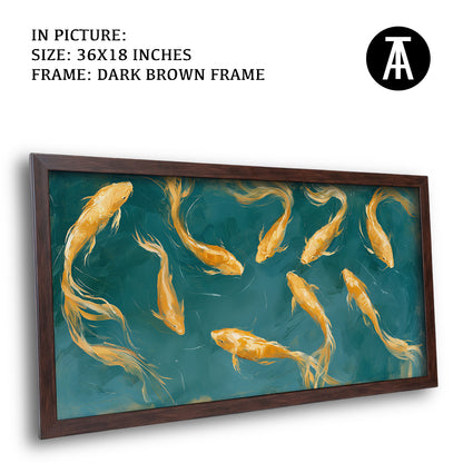 Artwork in Dark Brown Frame