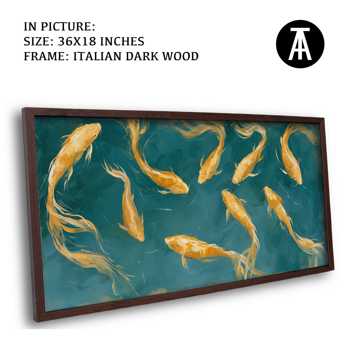 Artwork in Dark Wood Frame