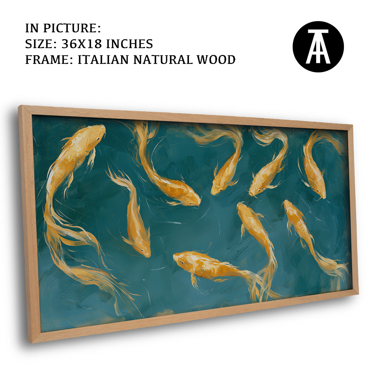 Artwork in Natural Wood Frame