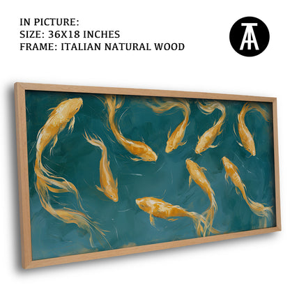Artwork in Natural Wood Frame