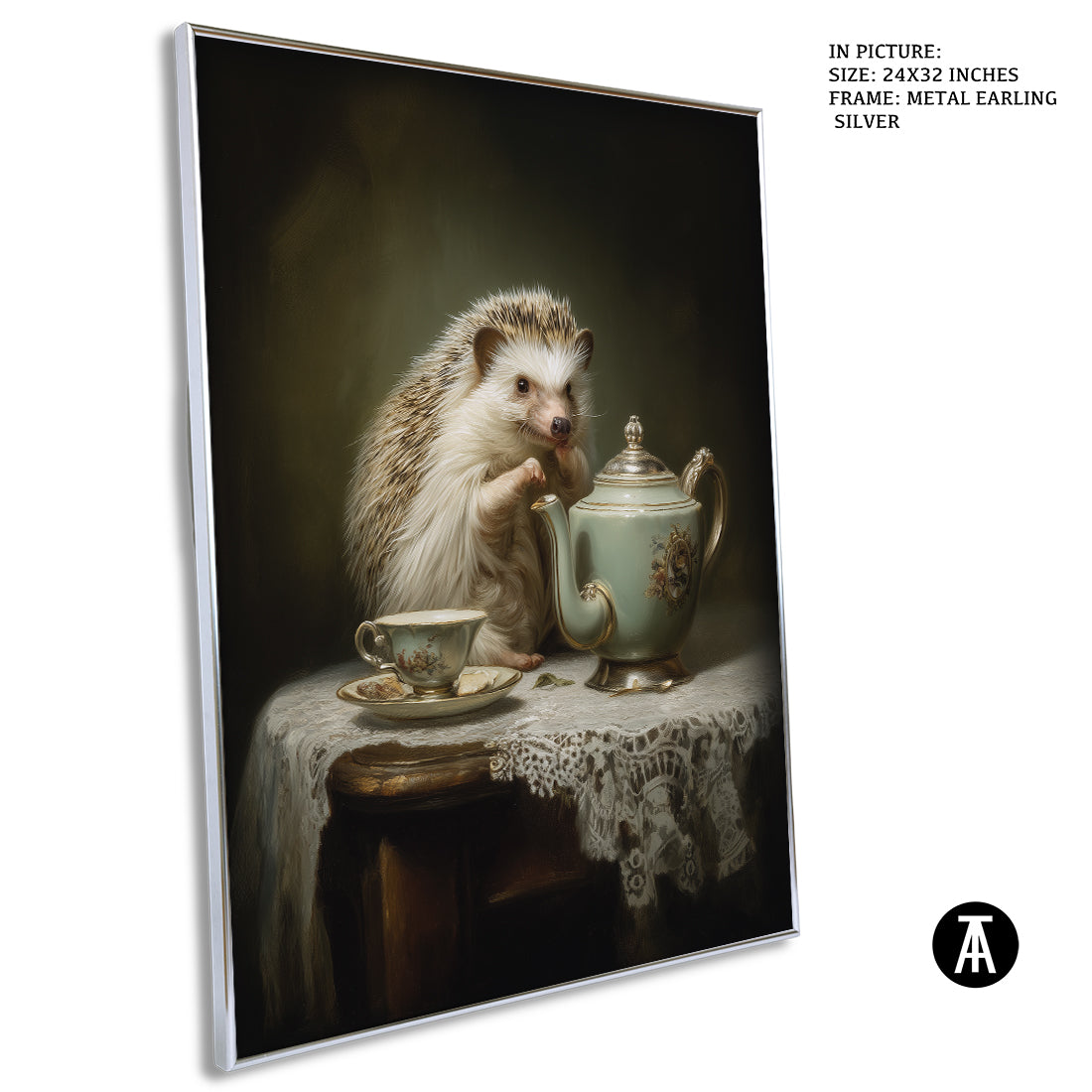 Sample Artwork in Earling Silver Metal Frame