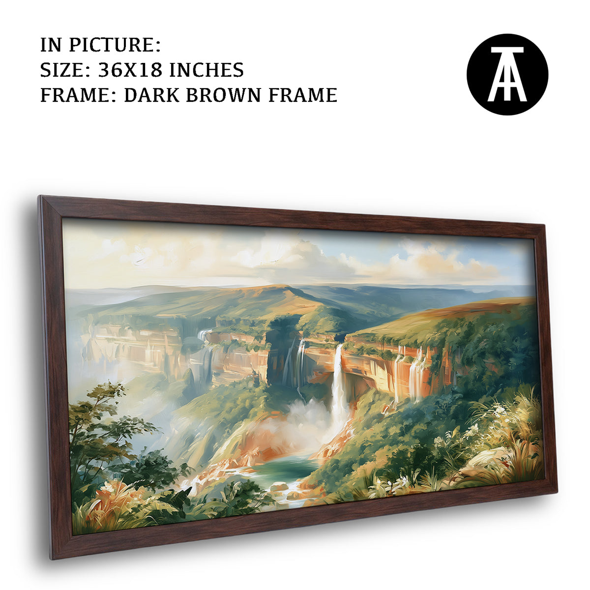 Artwork in Dark Brown Frame