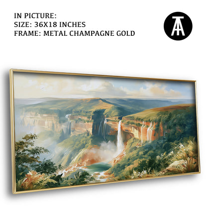 Artwork in Metal Champagne Gold Frame