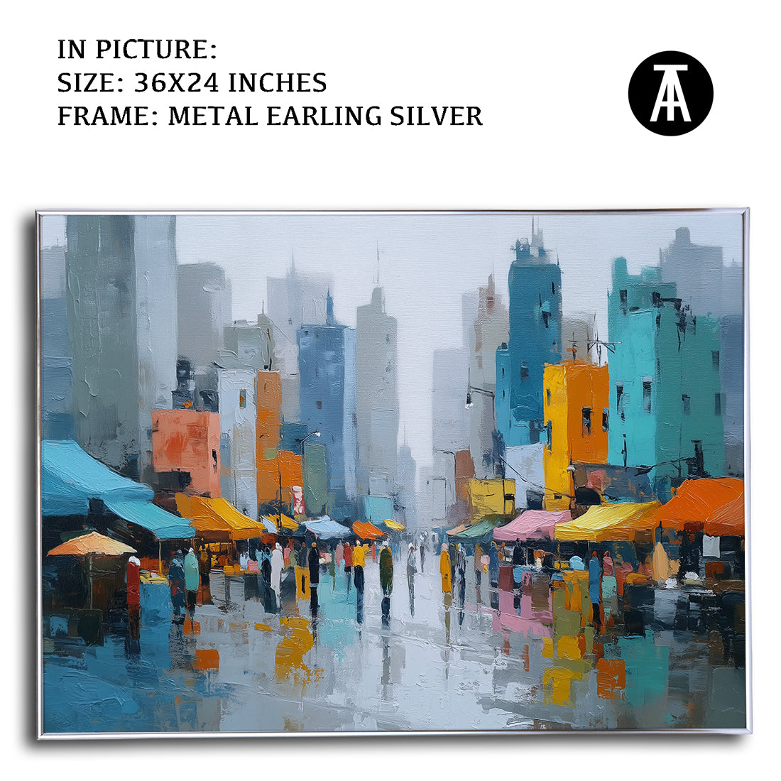 Artwork in Metal Earling Silver Frame