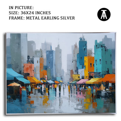 Artwork in Metal Earling Silver Frame