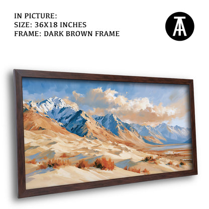 Artwork in Dark Brown Frame