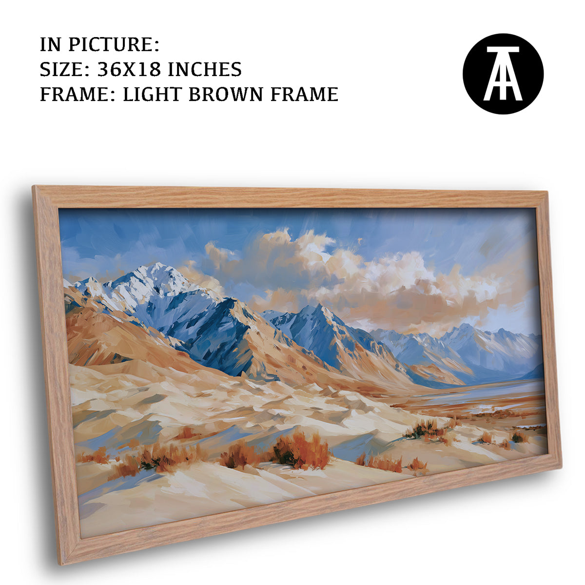 Artwork in Light Brown Frame