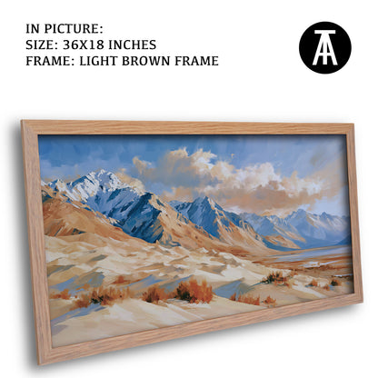 Artwork in Light Brown Frame