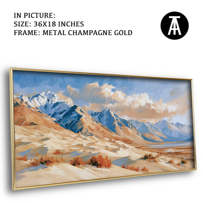 Artwork in Metal Champagne Gold Frame