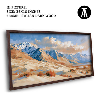 Artwork in Dark Wood Frame