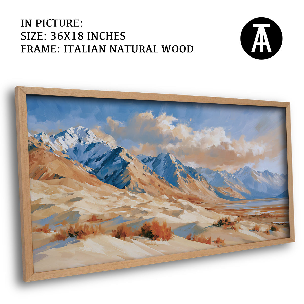 Artwork in Natural Wood Frame