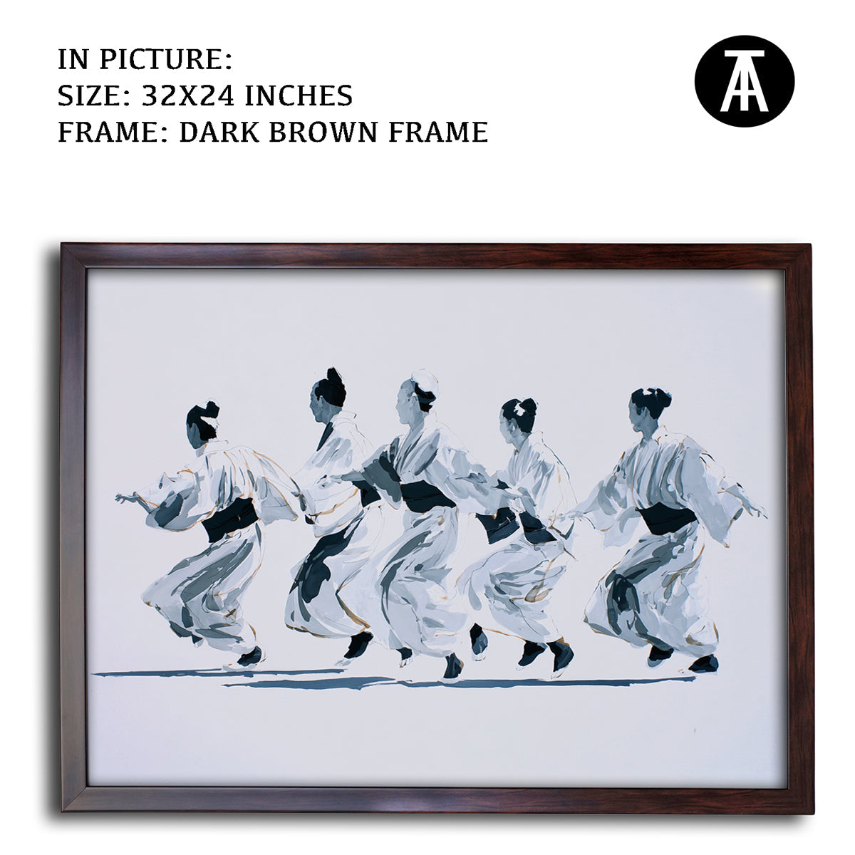 Artwork in Metal Champagne Gold Frame