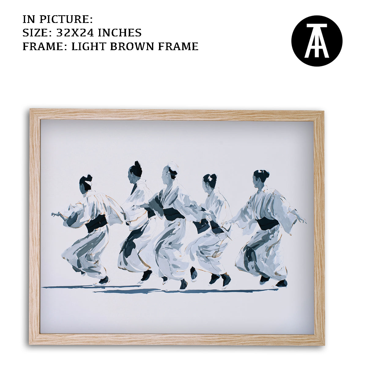 Artwork in Dark Brown Frame