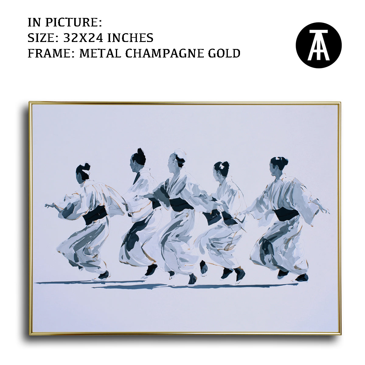 Artwork in Light Brown Frame